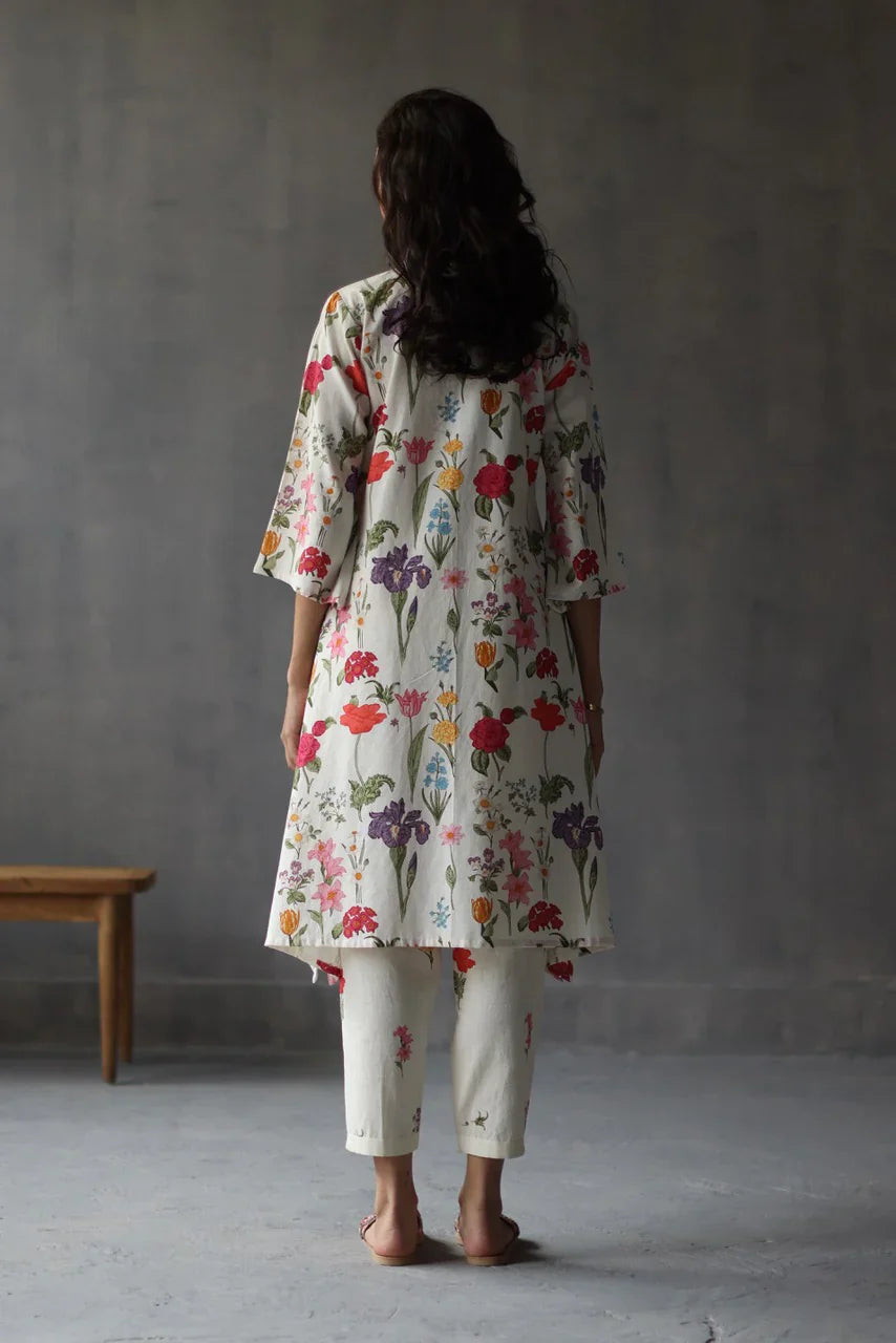 Primrose Charm Printed Floral Rayon Kurta Set