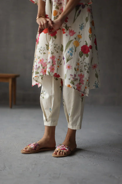 Primrose Charm Printed Floral Rayon Kurta Set