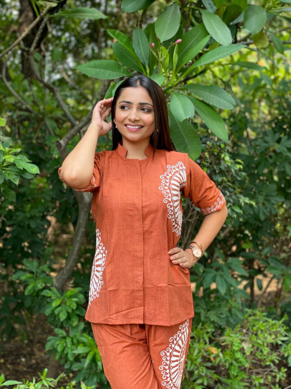 Hand Work Stylish Top Whith Pant Set