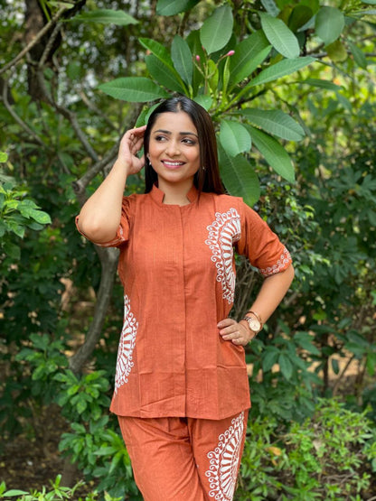 Hand Work Stylish Top Whith Pant Set