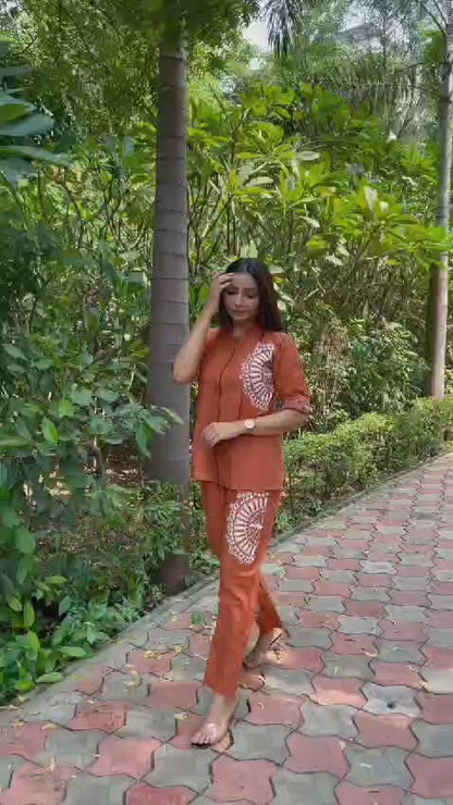 Hand Work Stylish Top Whith Pant Set
